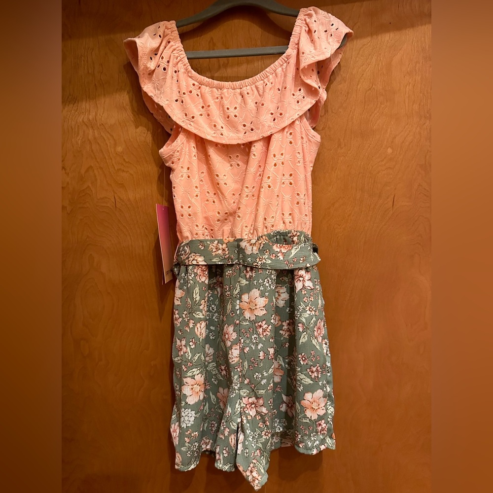 NWT girls romper size M 10/12